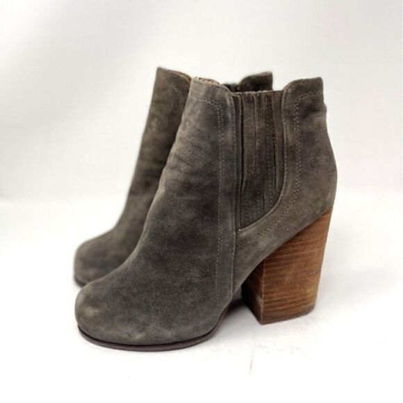 Jeffrey Campbell Havana ankle boots US 7.5 BoxU Gray suede leather Bohemian - Picture 6 of 7